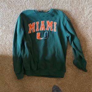 Miami Hurricanes crew neck
